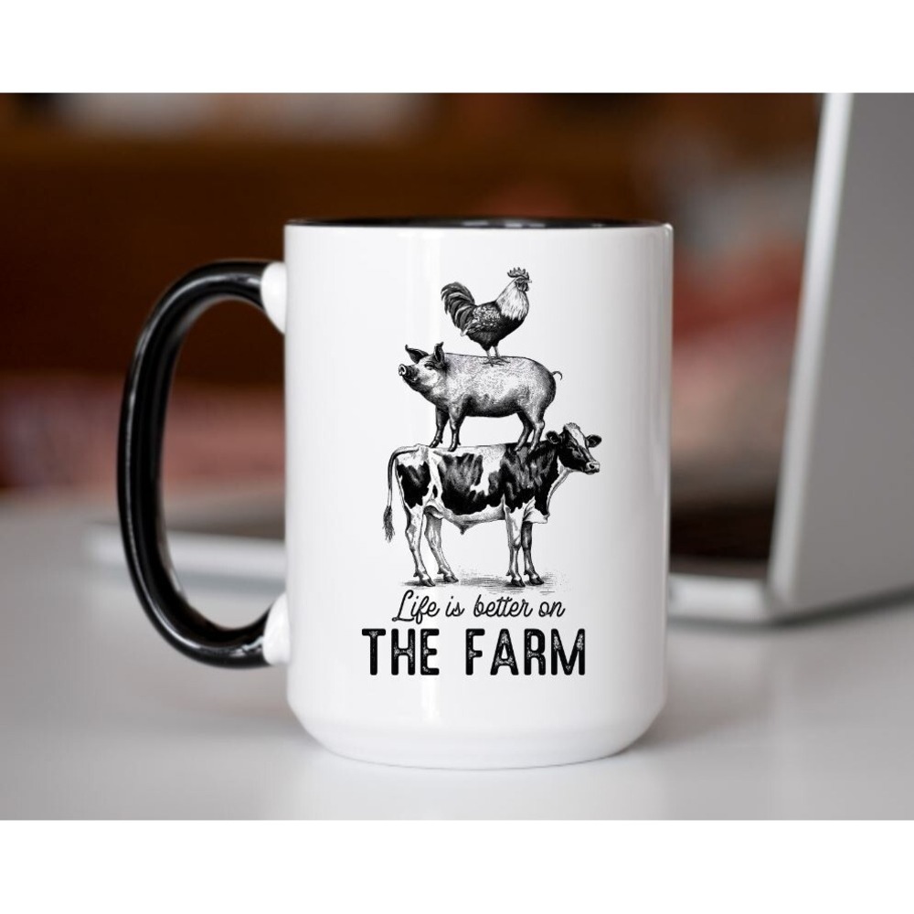 Life Is Better On The Farm Coffee Mug, Farmer's Coffee Mug, The‎ Farm Coffee Mug